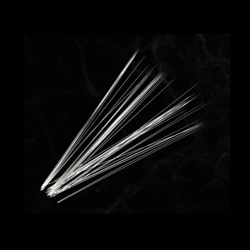 50 Tapered Animal Whiskers Black/White Needle Felting