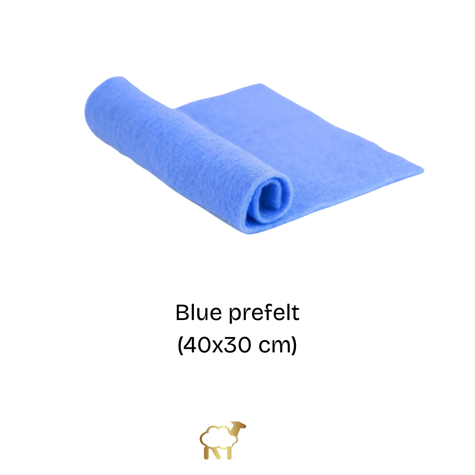 Blue Merino Prefelt 40x39 cm
