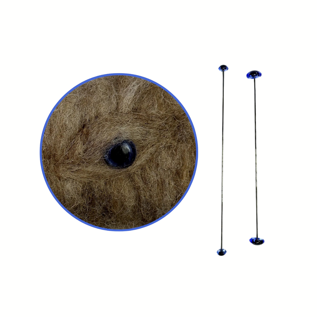 Blue needle felting eyes 
