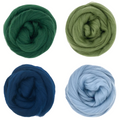 Merino Wool Green/Blue Wool Pack