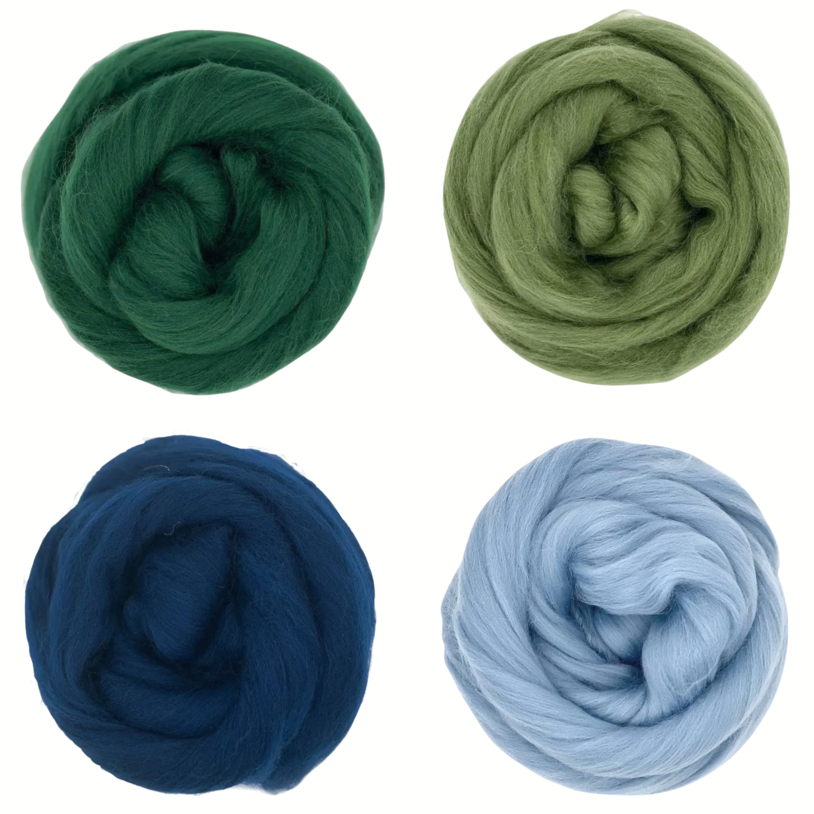 Merino Wool Green/Blue Wool Pack