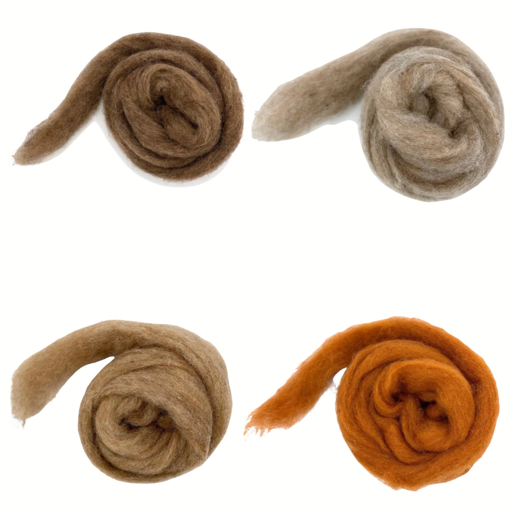 Corriedale Sliver Animal Shades Wool Pack