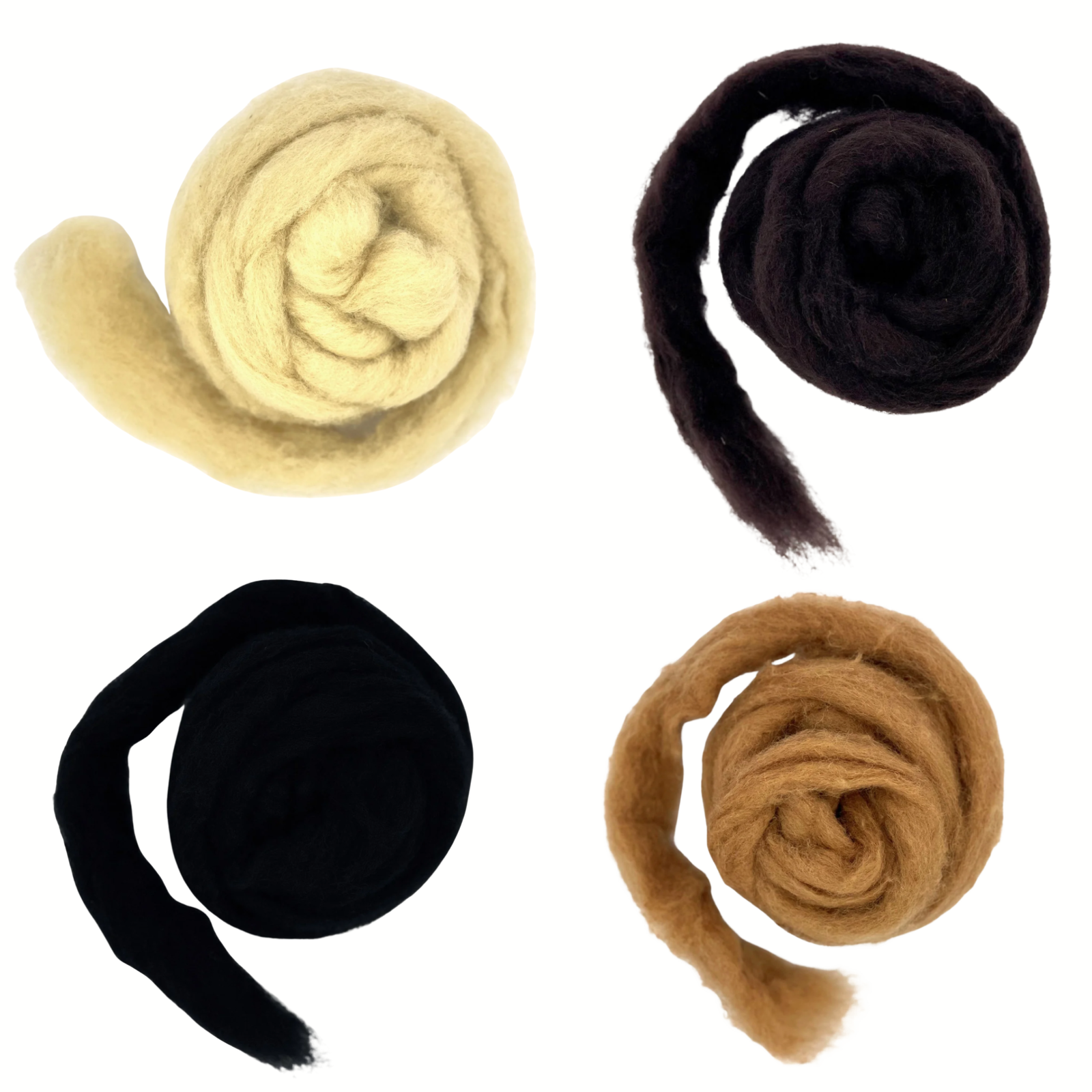 Corriedale Sliver Animal Shades Wool Pack