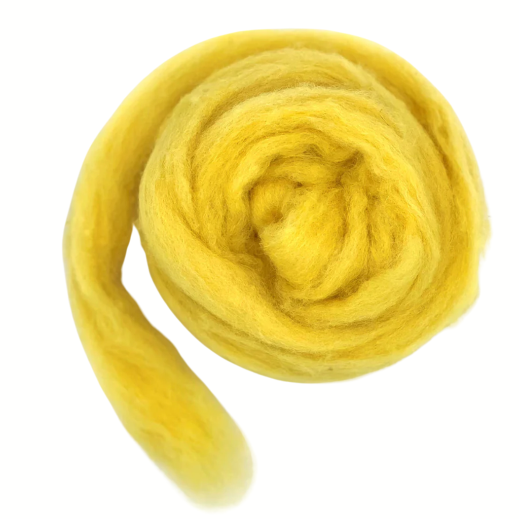Corriedale Sliver Orange Yellow Shades Wool Pack