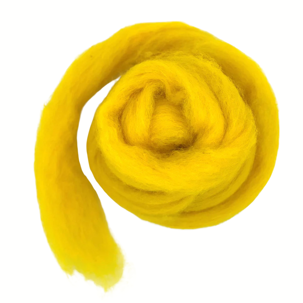 Corriedale Sliver Orange Yellow Shades Wool Pack