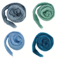 Corriedale Sliver Blue Shades Wool Pack