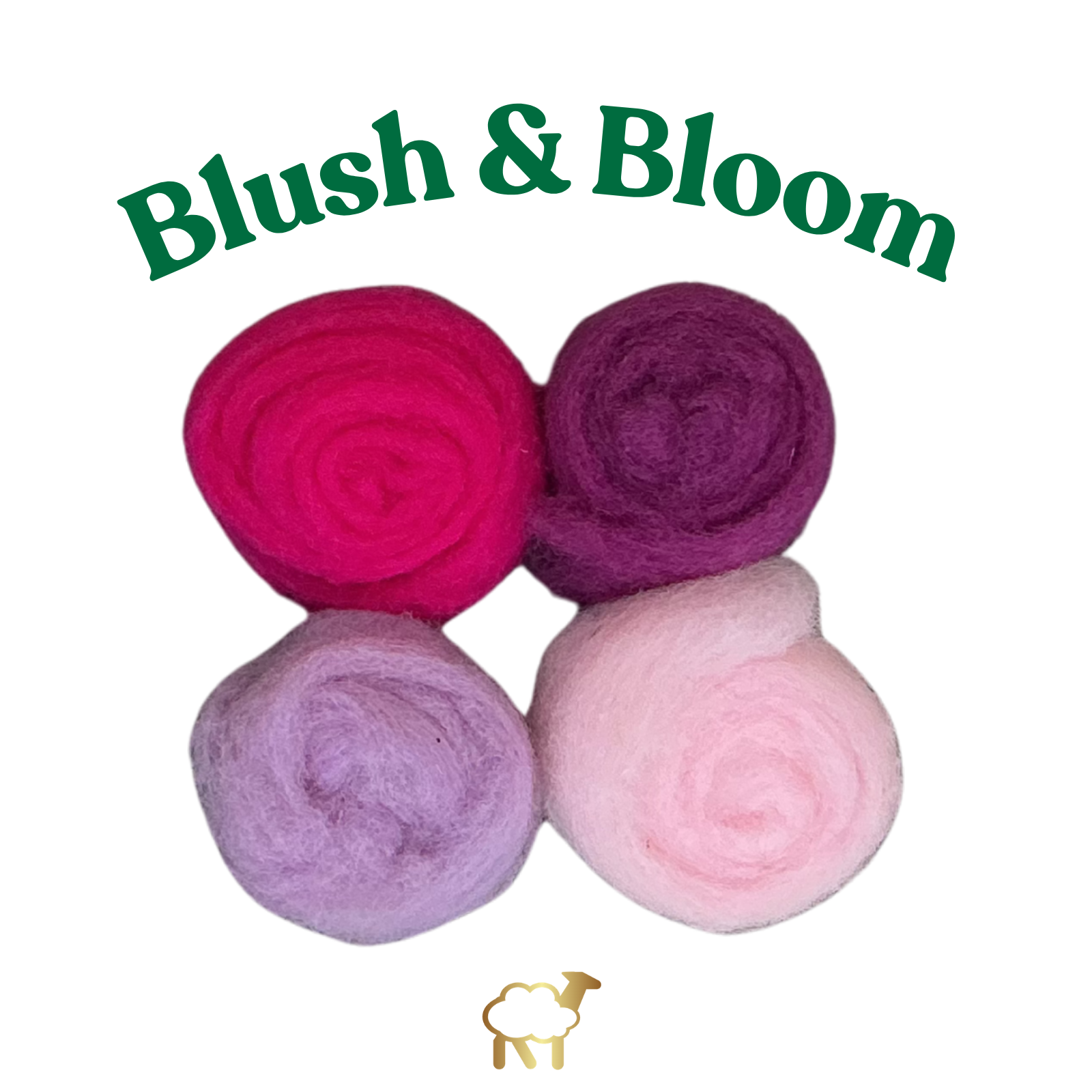 Corriedale Wool Sliver ‘Blush & Bloom’ Pink/Purple