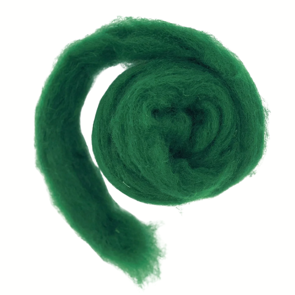 Corriedale Sliver Green Shades Wool Pack