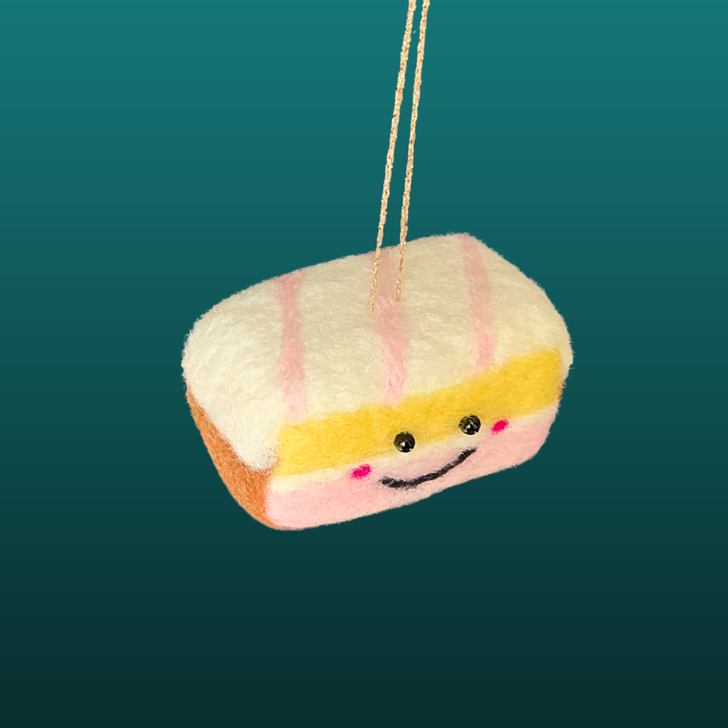 Needle Felt Angel Slice Cake Hanging Decoration