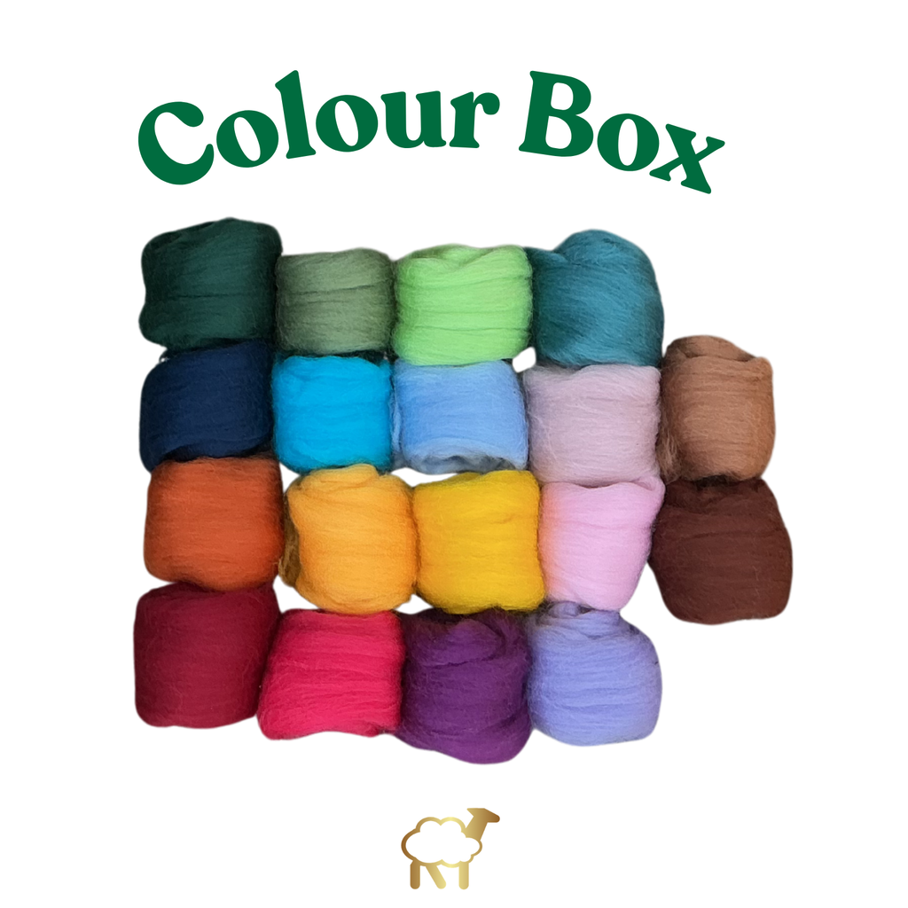 Needle Felting Merino Colour Box