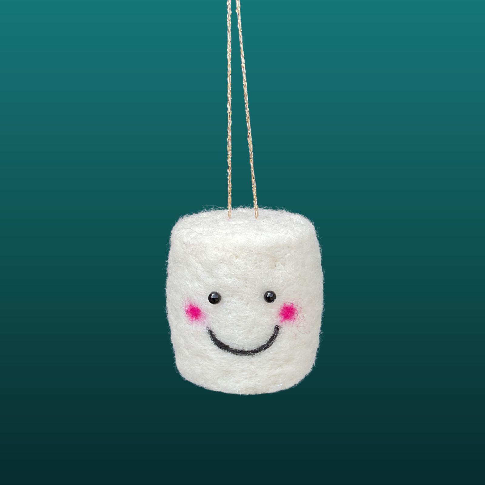 Needle Felt Pink & White Marshmallows