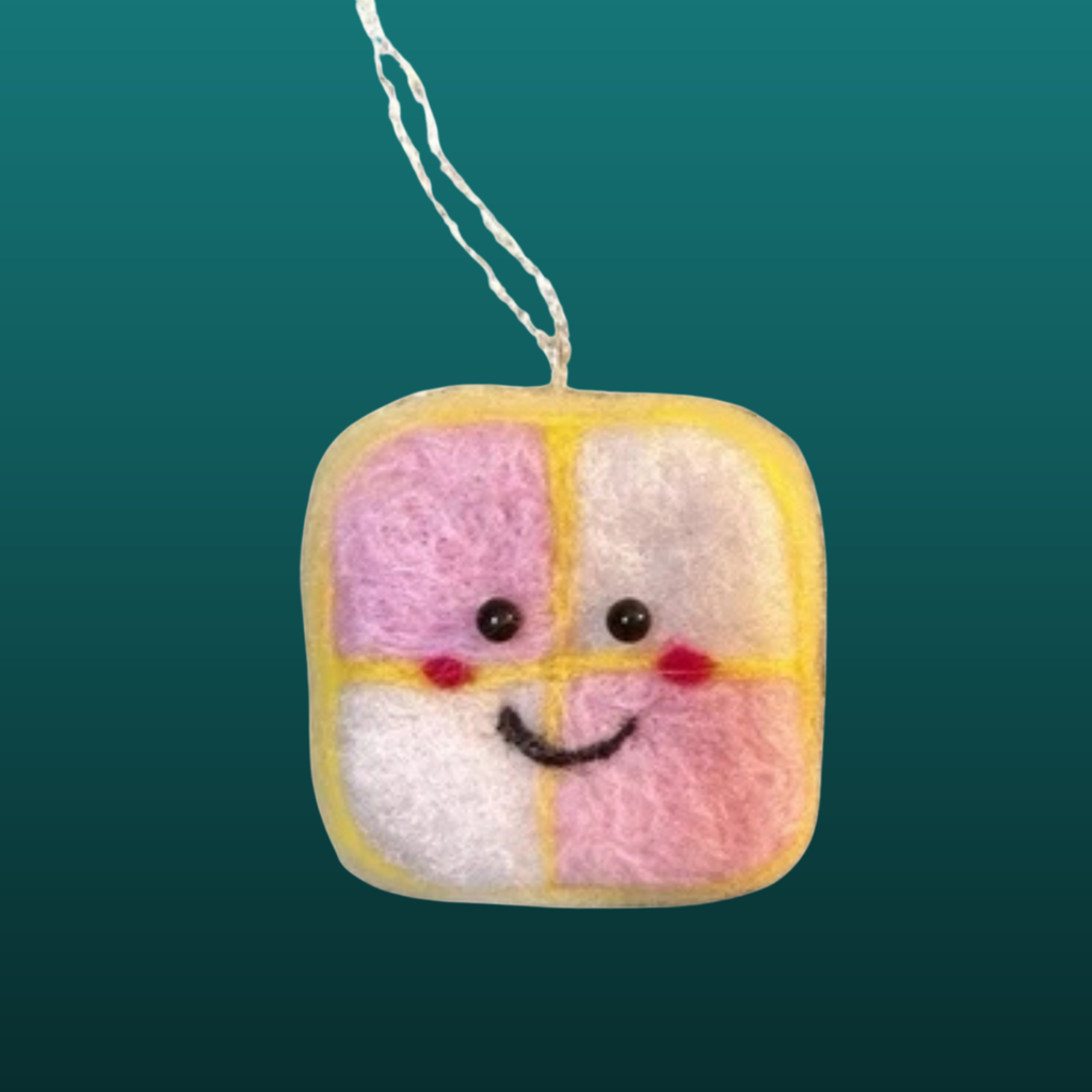 Needle Felt Battenberg Cake Decoration