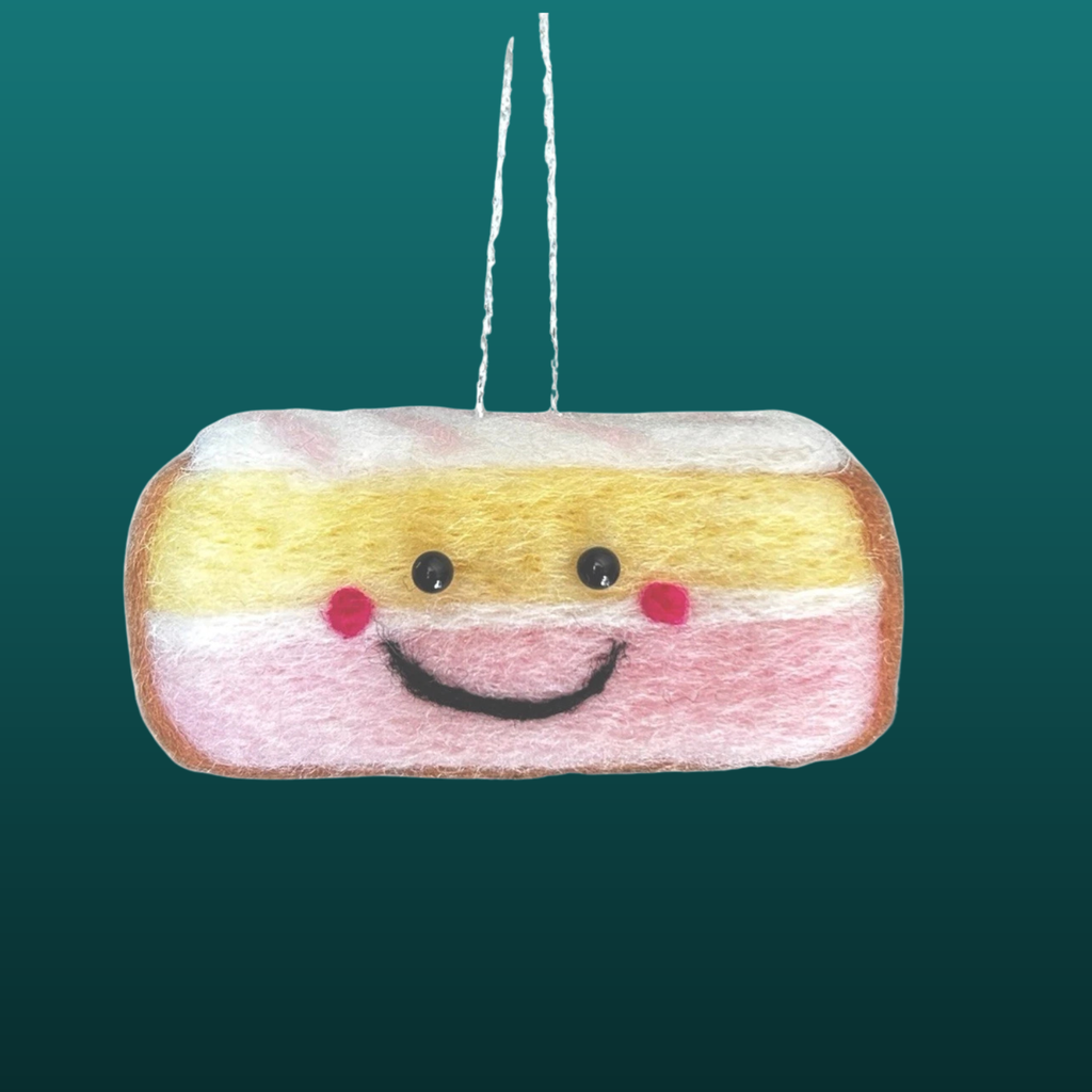 Needle Felt Angel Slice Cake  Hanging Decoration