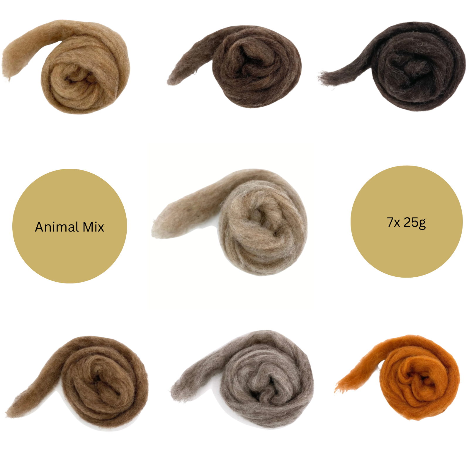 Corriedale Sliver Needle Felting Wool Animal Mix