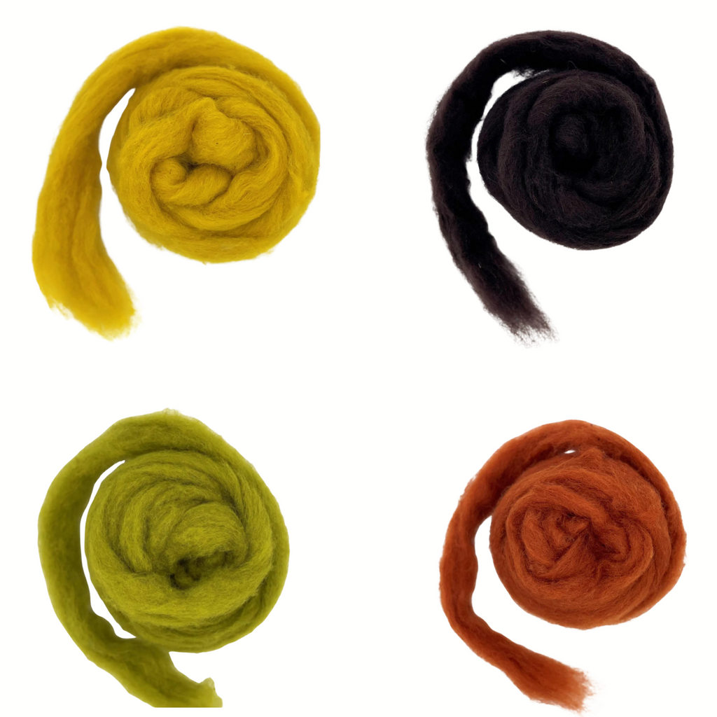 Corriedale Sliver Needle Felting Wool Autumn Canopy
