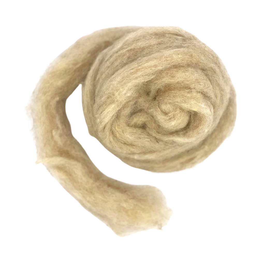 Corriedale Sliver Needle Felting Wool Dark Fawn