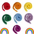 Corriedale Sliver Needle Felting Wool Rainbows