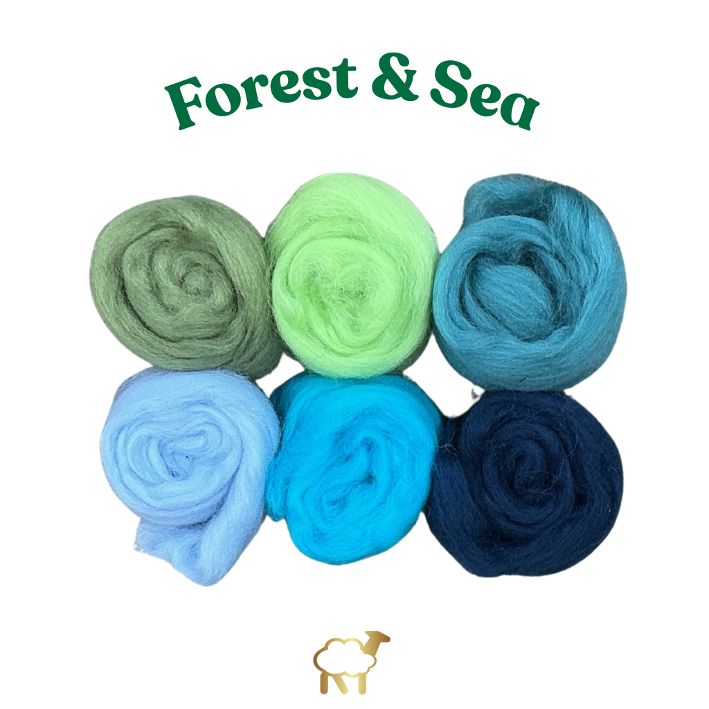 Forest & Sea Needle Felting Wool