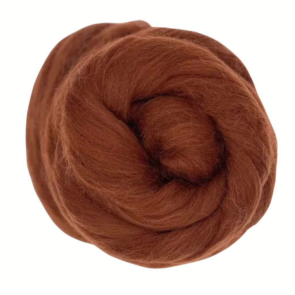 Hazelnut_merino needle felting wool 
