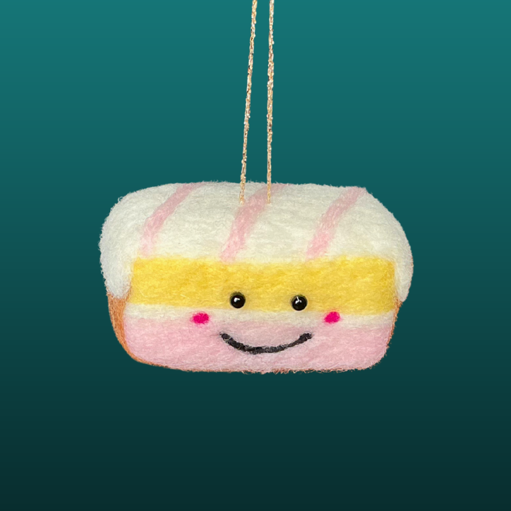Needle Felt Angel Slice Cake Hanging Decoration