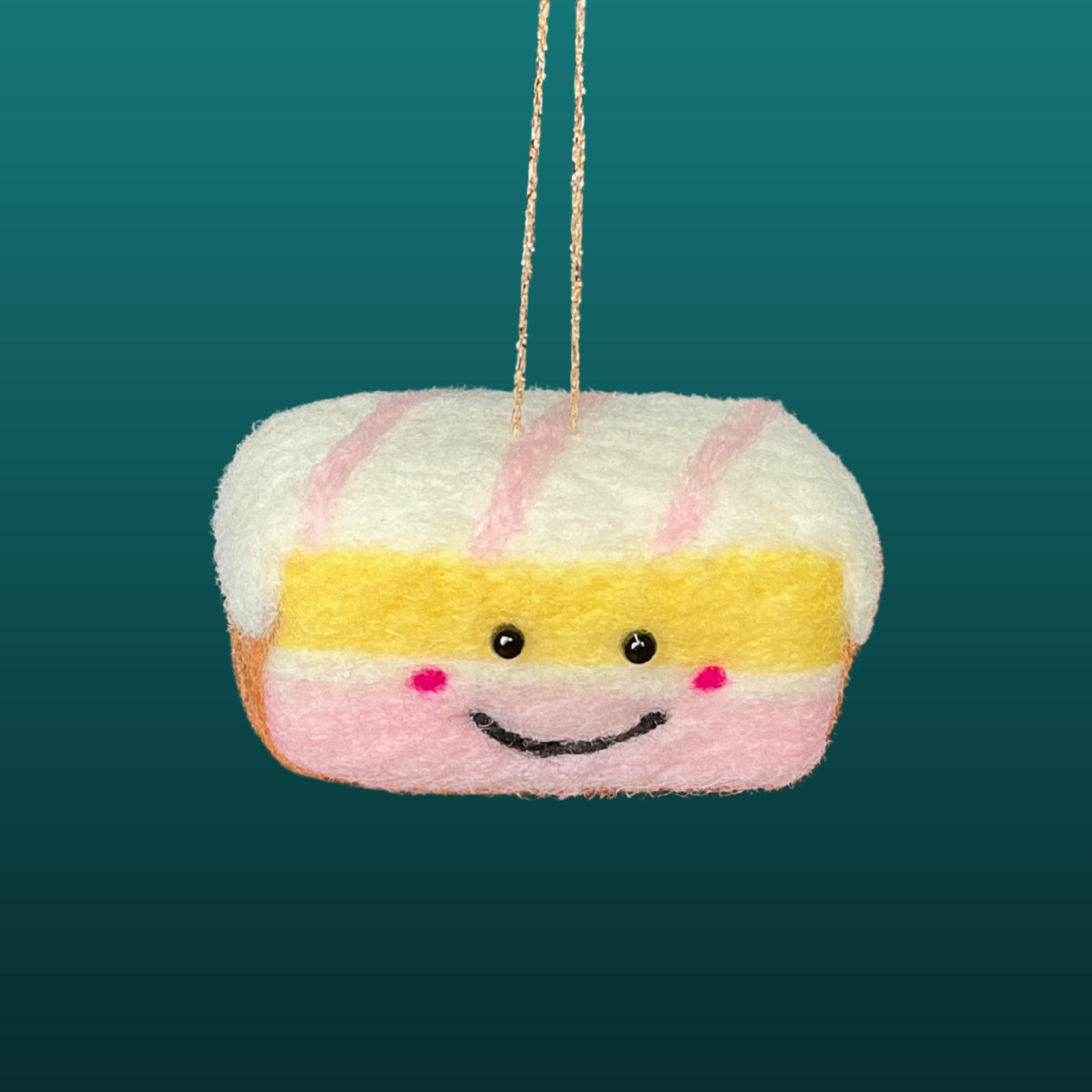 Needle Felt Angel Slice Cake  Hanging Decoration
