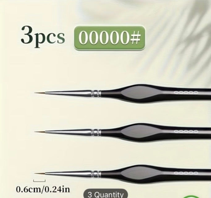 3/6 Pcs Fine Detail Art Craft Hobby Brushes