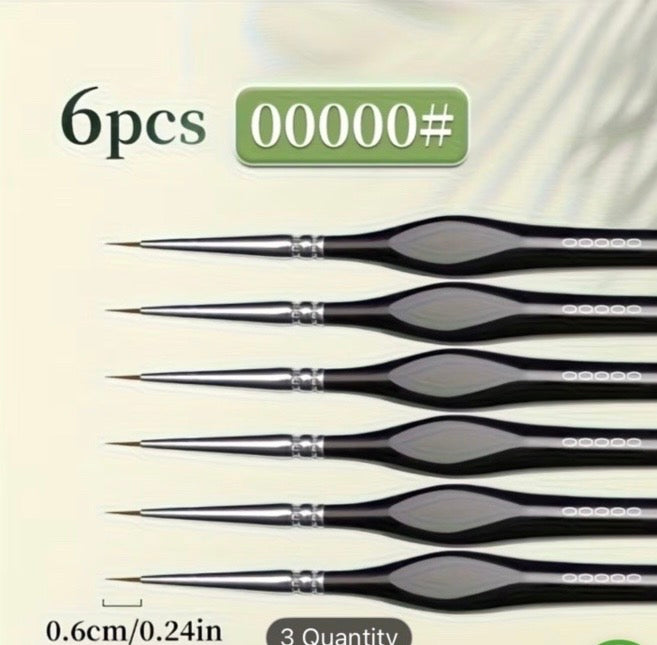 3/6 Pcs Fine Detail Art Craft Hobby Brushes