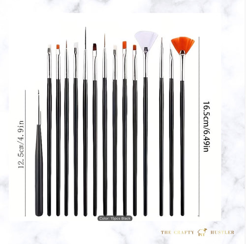 15 pcs Fine Detail Brushes Miniature Hobby Art Craft