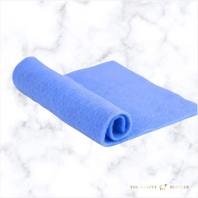 21 mic Merino Prefelt Cream/Blue Needle Felting Wet Felting
