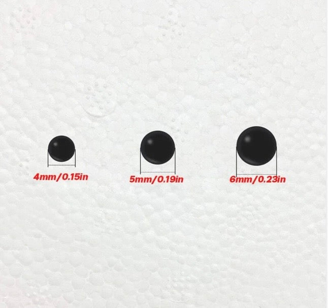 20 Pairs Black Plastic pin eyes  needle felting toy making