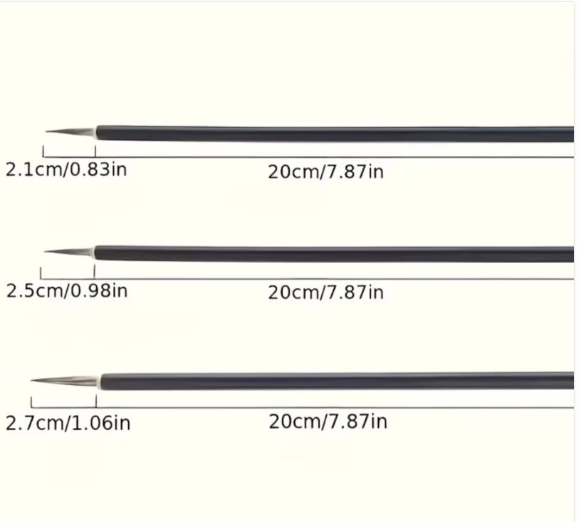 3pcs Calligraphy Painting Brushes Artist Craft Hobby 3 sizes