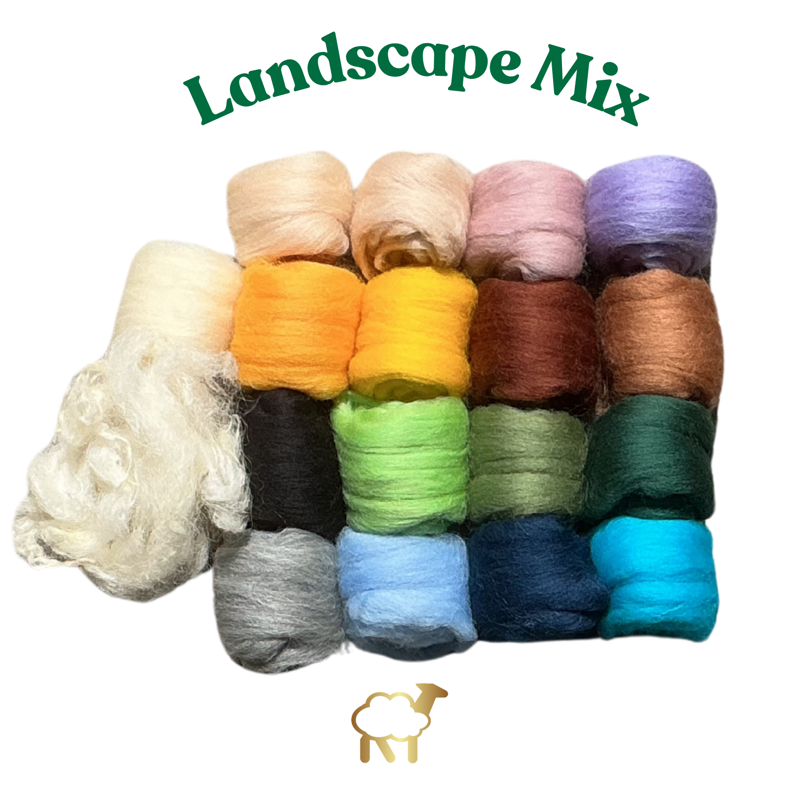 Needle Felting 2D Merino Landscape Pack