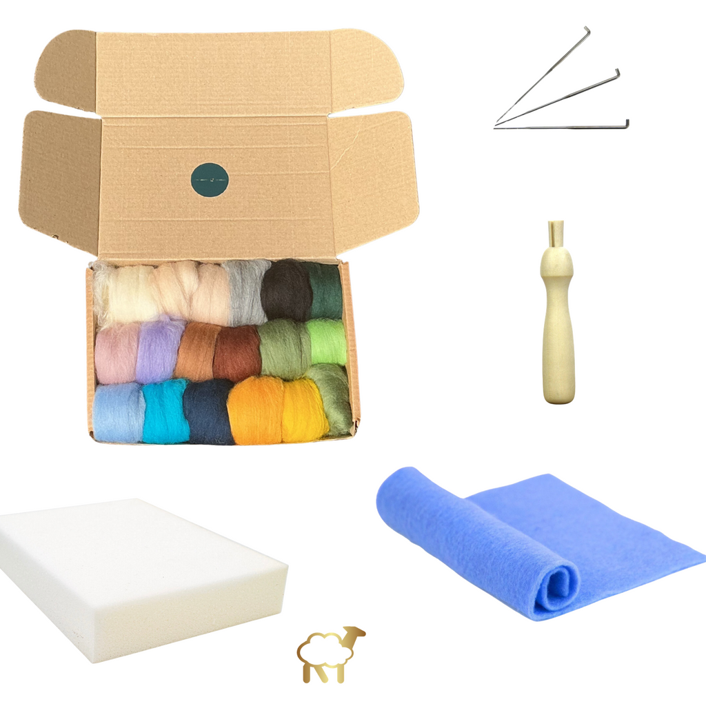 Needle Felting 2D Landscape Starter Kit