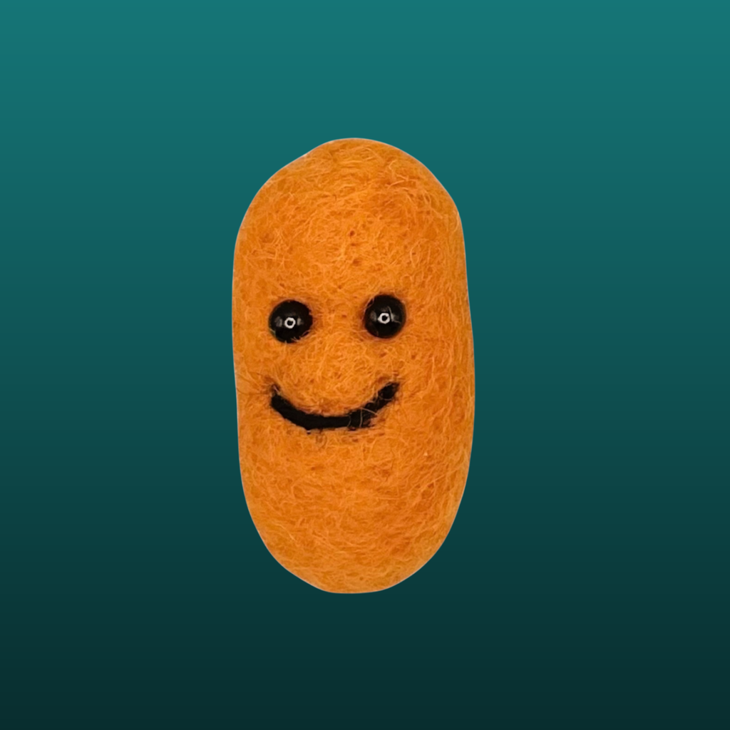 Needle felt cheesy Wotsit 