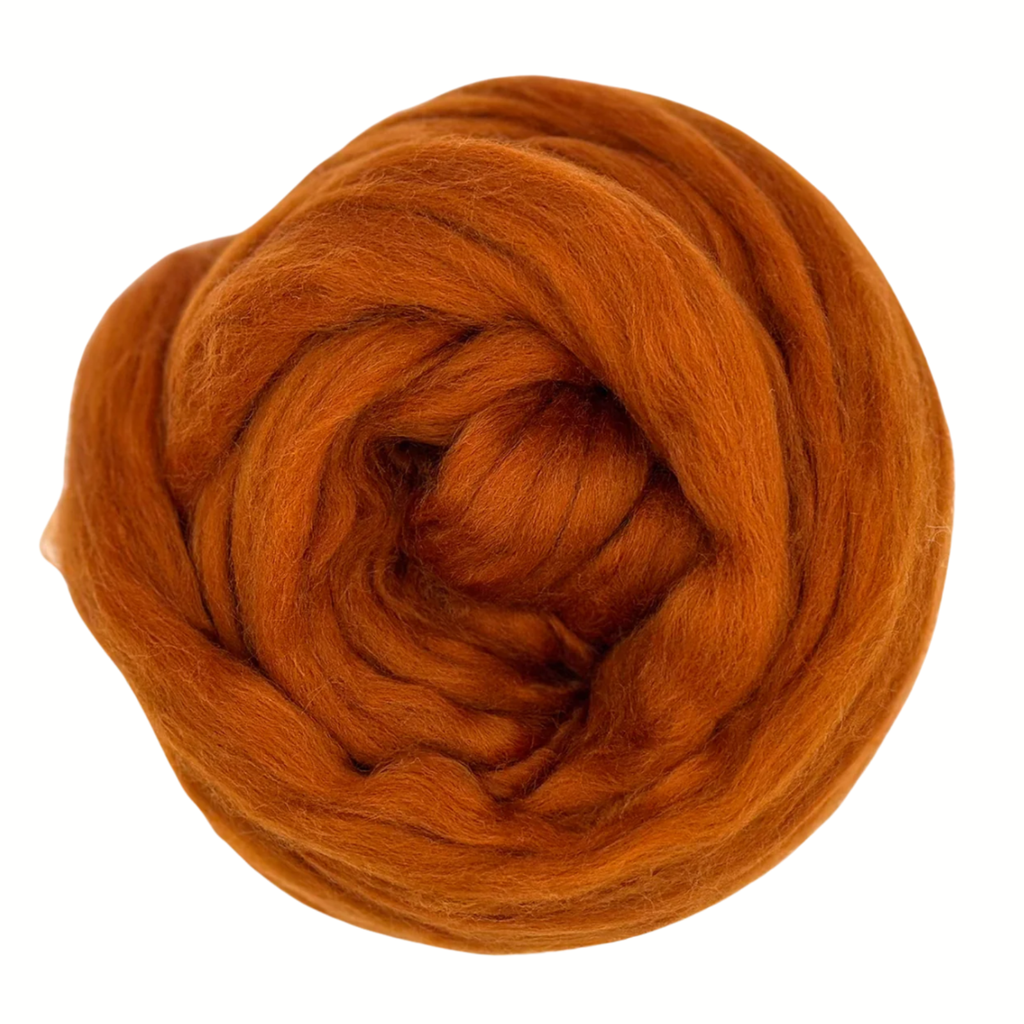 Rust_merino wool needle_felting_wool