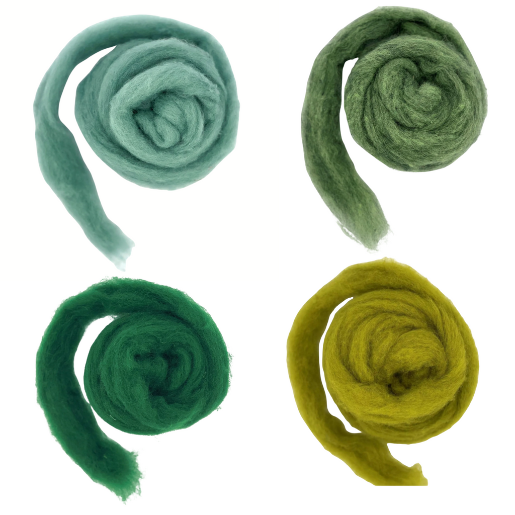 Corriedale Wool Sliver Forest Canopy