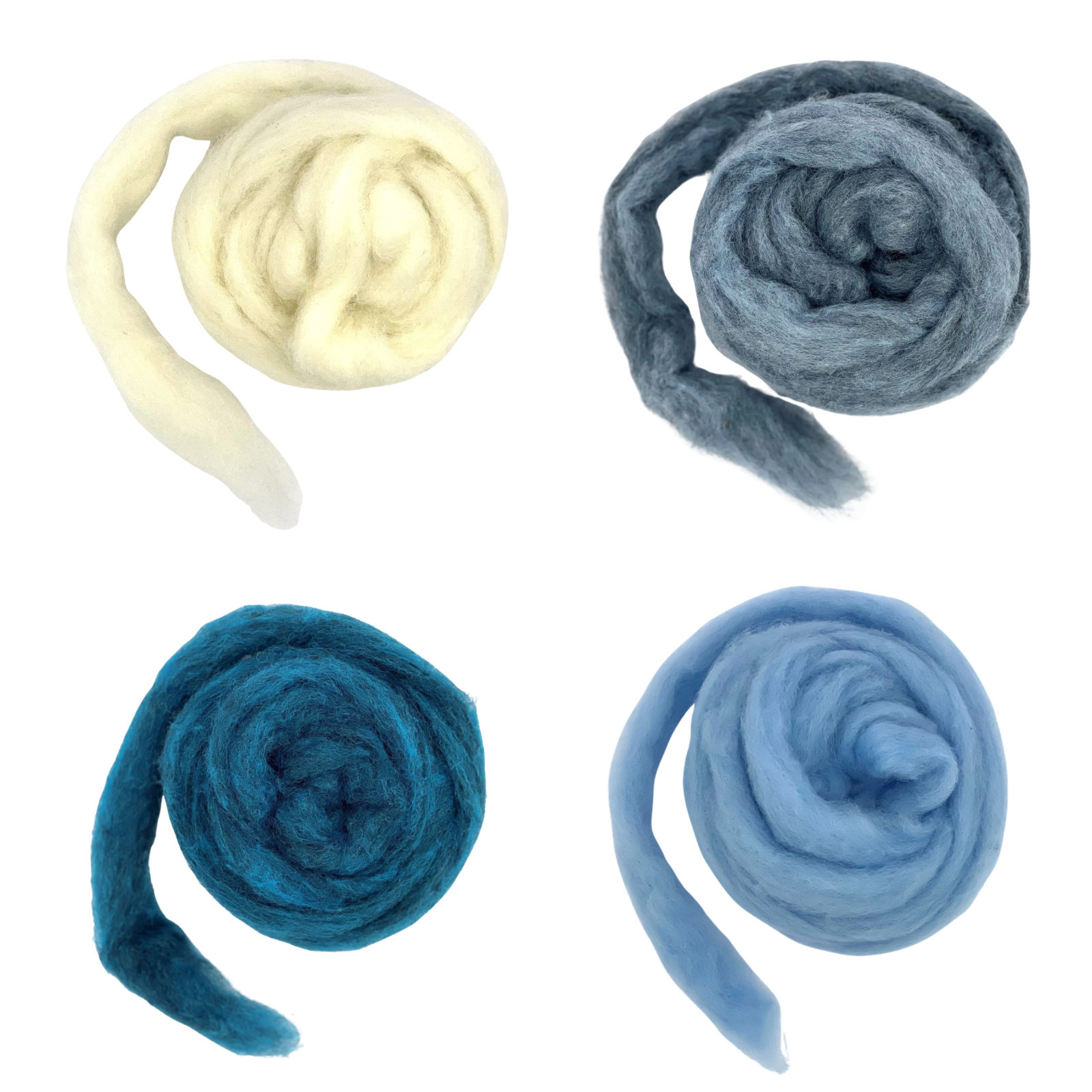 Corriedale Sliver ‘Sky & Clouds’ Wool Pack