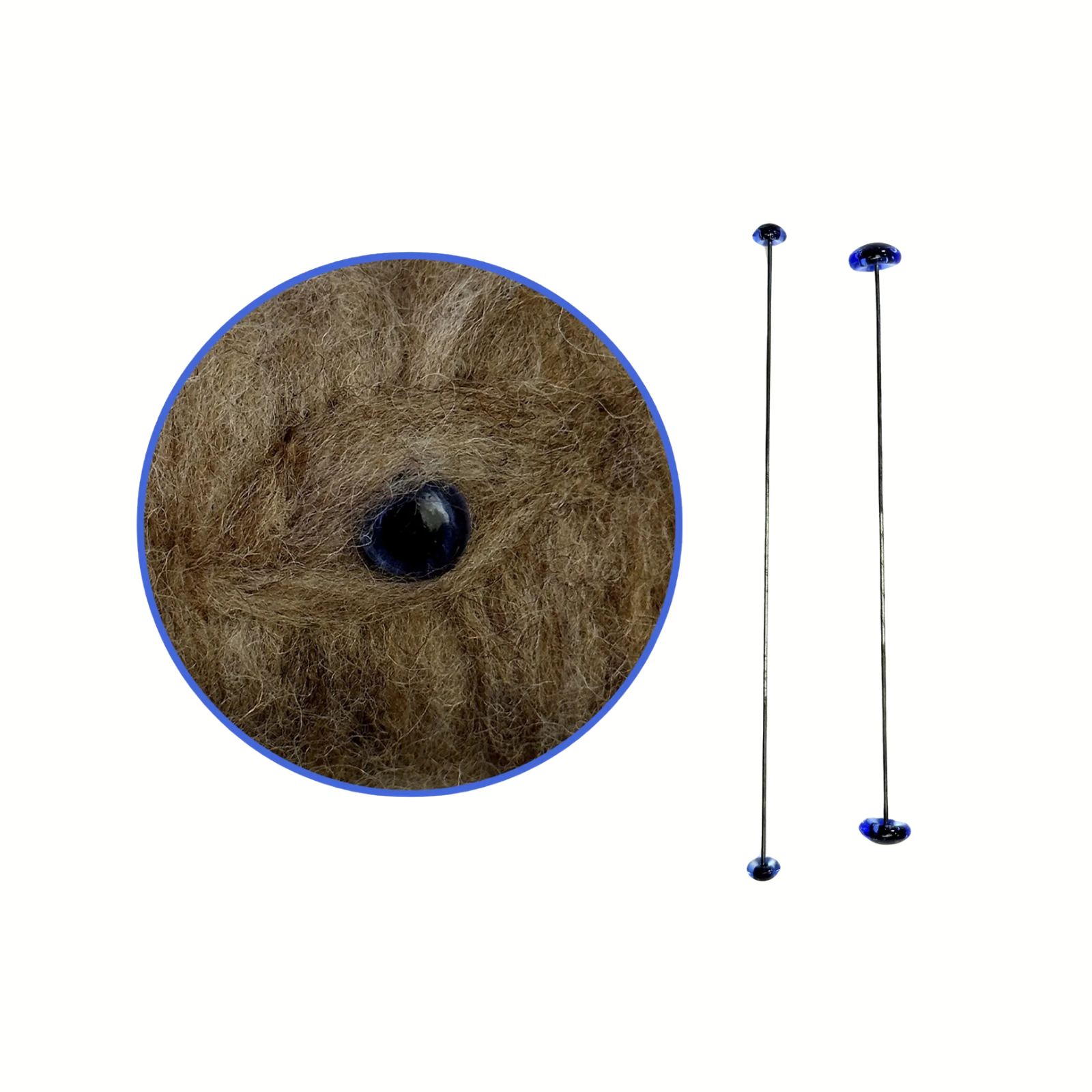 6mm Needle Felting Eyes Brown Amber Blue Black