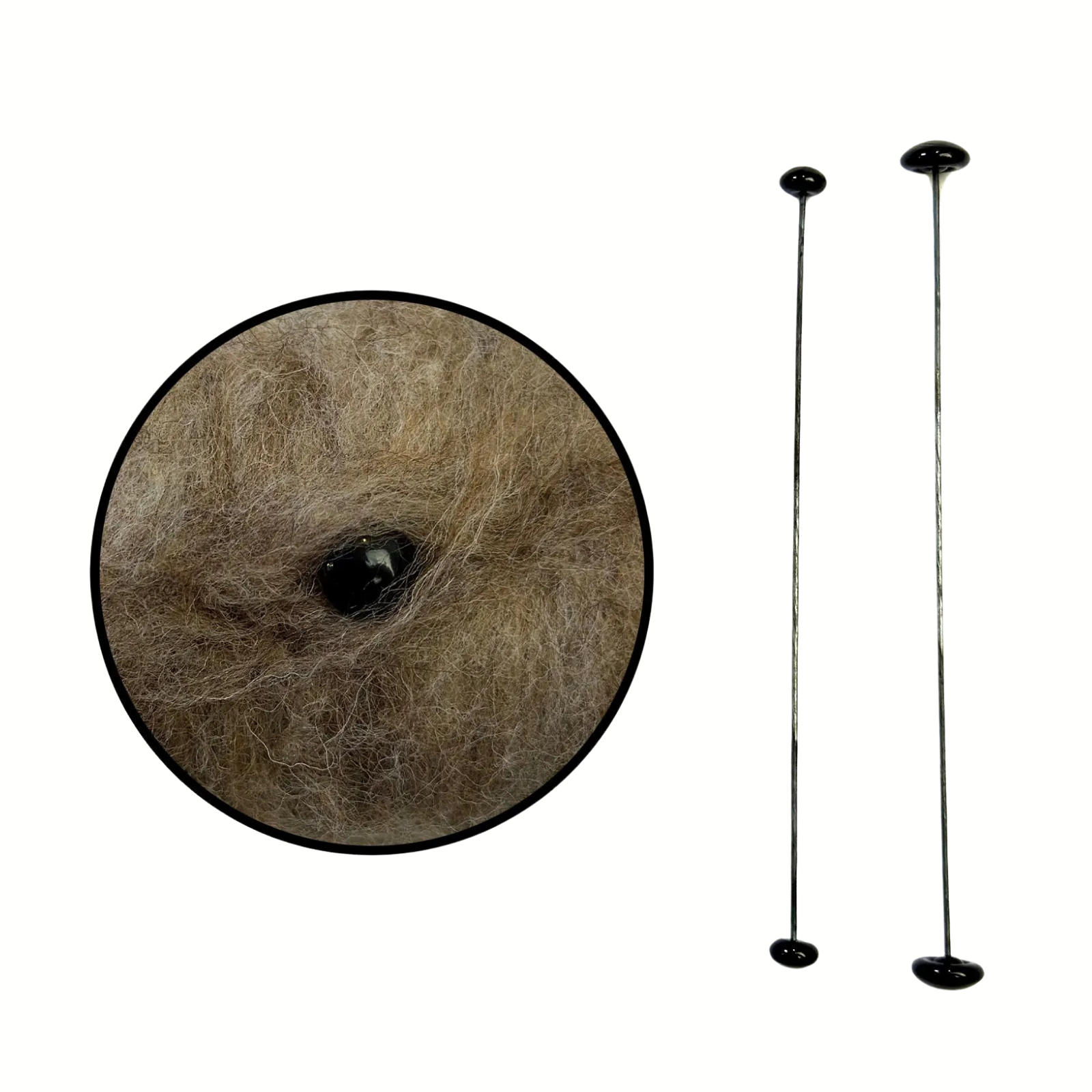 6mm Needle Felting Eyes Brown Amber Blue Black
