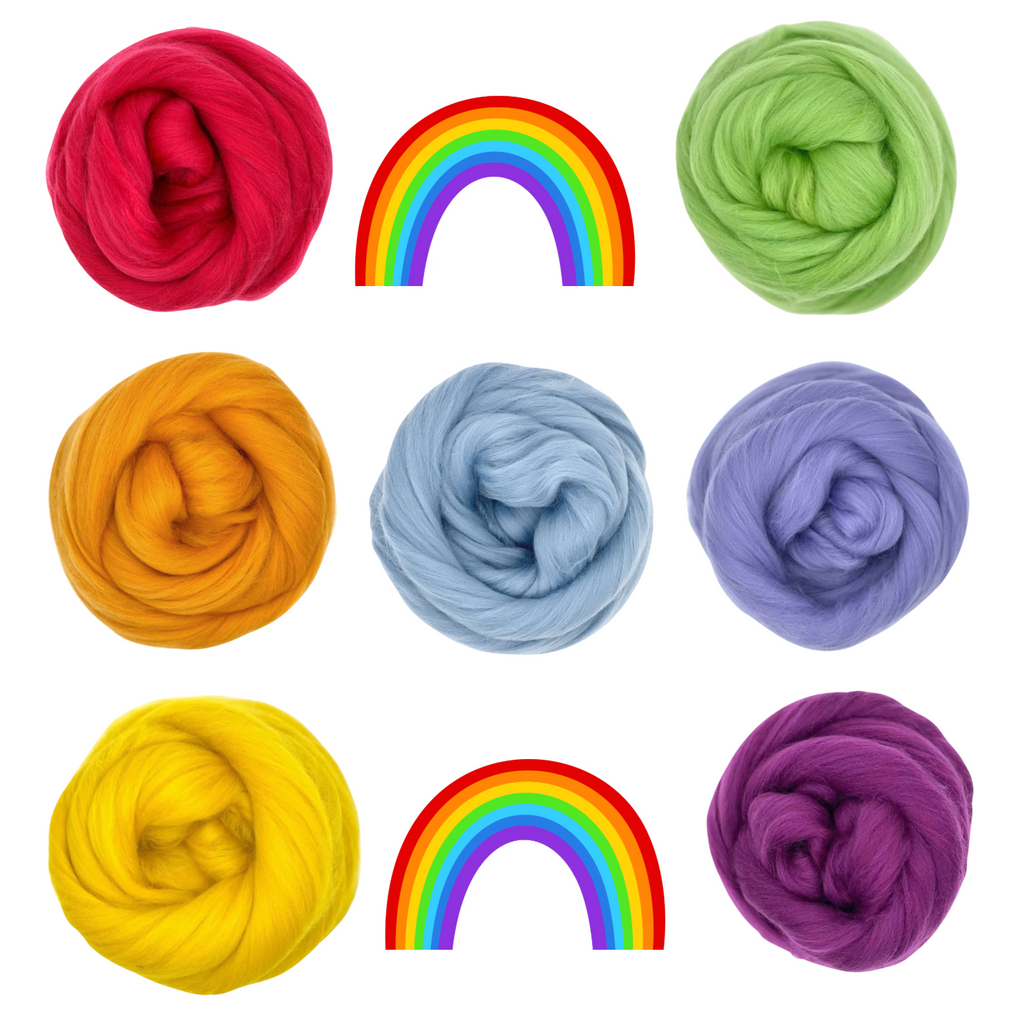 Merino Wool ‘Rainbow Pride’ Wool Pack