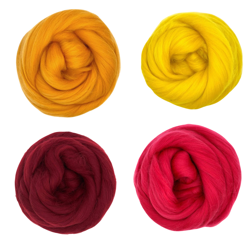 Merino Wool ‘Crimson Sundown’ Wool Pack